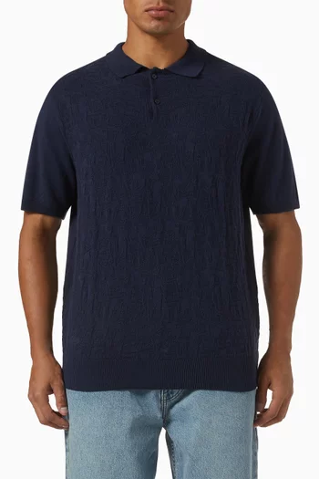 Stacked TNT Knit Polo Shirt in Cotton