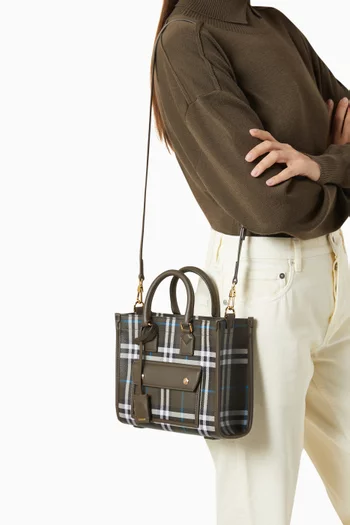 Mini Freya Tote Bag in Coated-canvas