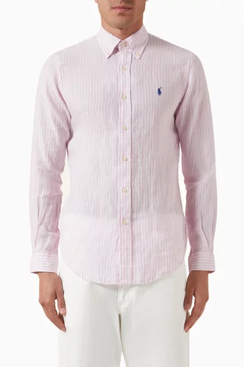 Embroidered Shirt in Linen