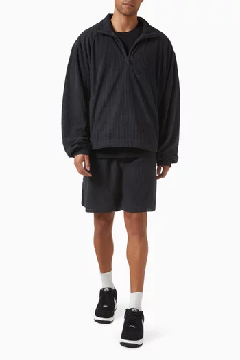 Grid-knit Sweatshirt