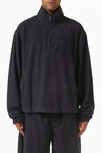 Grid-knit Sweatshirt