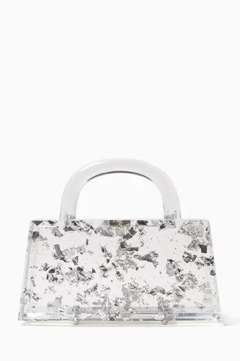 Eva Silver-flake Top-handle Bag in Acrylic