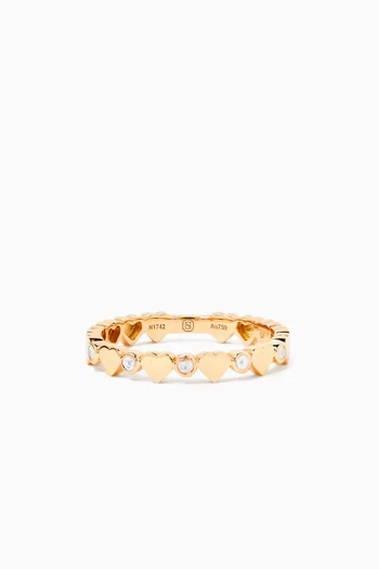 Lit Diamond Ring in 18kt Yellow Gold