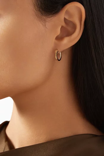 Mini Mosaic Hopp Earrings in 18kt Yellow Gold