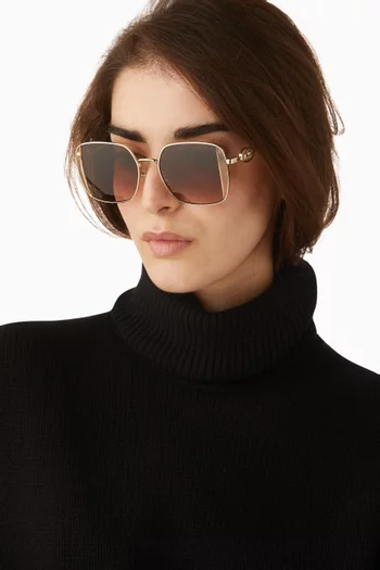 Square Sunglasses in Metal