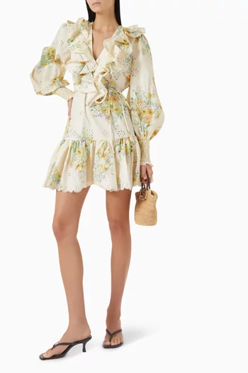 Juliette Broderie Anglaise Mini Dress in Organic Cotton