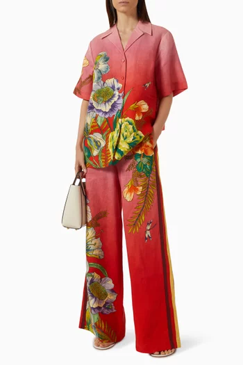 Inez Wide-leg Pants in Linen