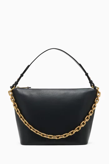 حقيبة هوبو متوسطة بتصميم جلد