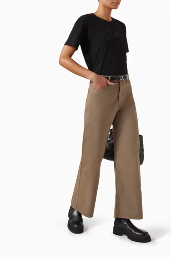 J33 Mid-rise Cropped Wide-leg Jeans