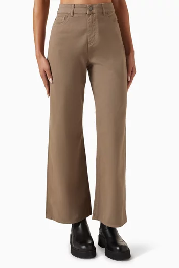 J33 Mid-rise Cropped Wide-leg Jeans