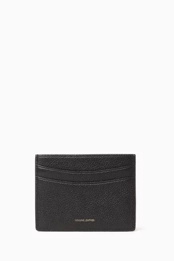 Logo Card Holder in Leather