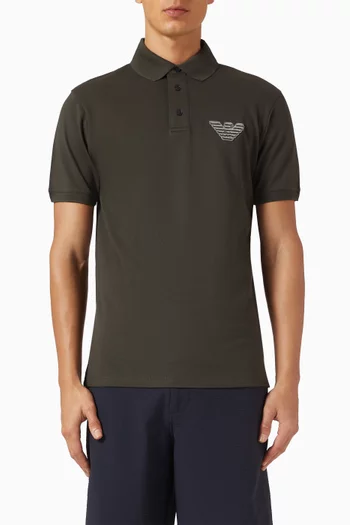 تي شيرت بولو بشعار الماركة حجم كبير قطن