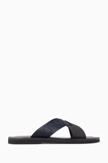 Slide Sandals in Leather