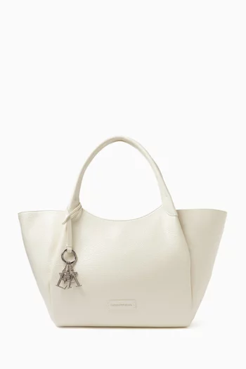 XL Logo Charm Tote Bag in Leather