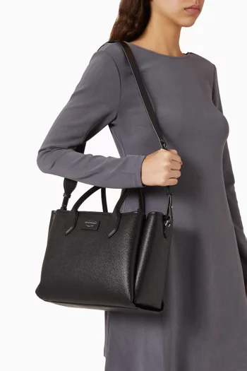 Medium Shopper Bag in Faux Leather