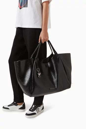 Large Tote Bag in Faux Leather