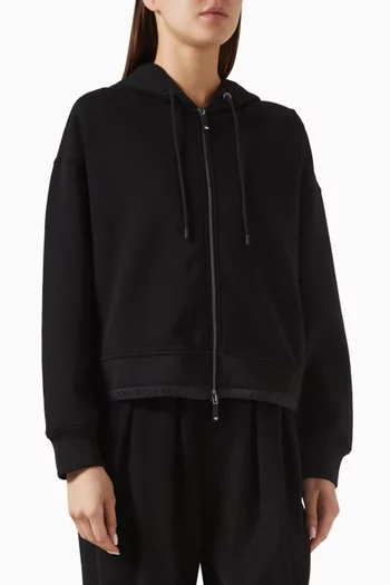Eagle Logo Zip-up Hoodie in Jersey