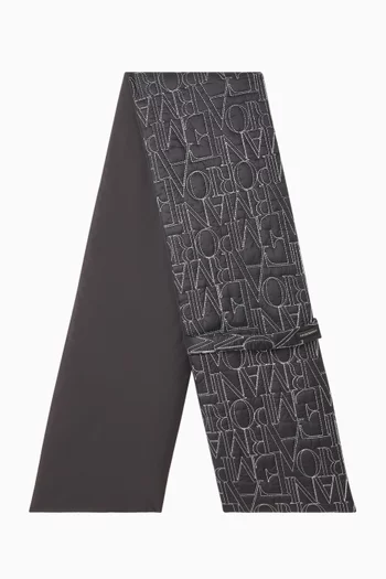 Logo-embroidered Padded Scarf in Nylon