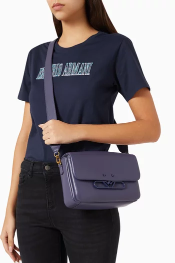 حقيبة كروس بشعار النسر جلد