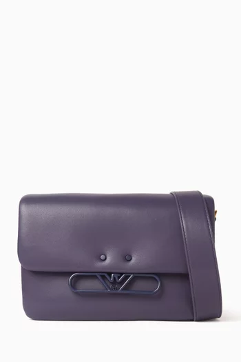 حقيبة كروس بشعار النسر جلد