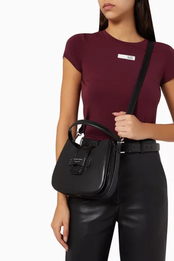 حقيبة هوبو بحواف مجدولة جلد