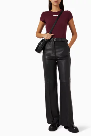 Palazzo Pants in Nappa Leather