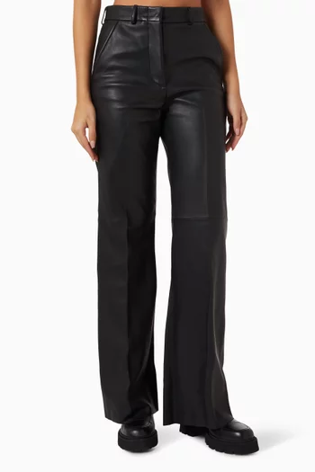 Palazzo Pants in Nappa Leather