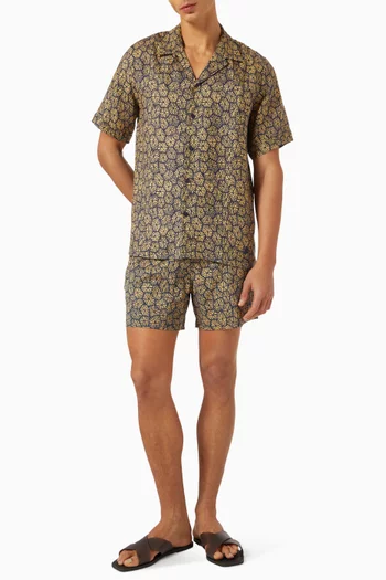 Carapaces Bowling Shirt in Linen