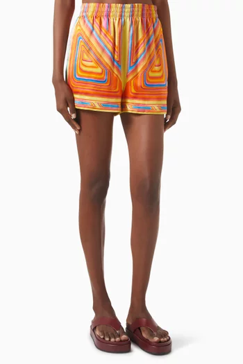 Low Rider Shorts in Silk Satin