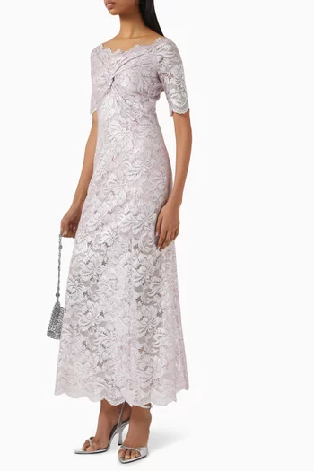 Metallic Maxi Dress in Lace