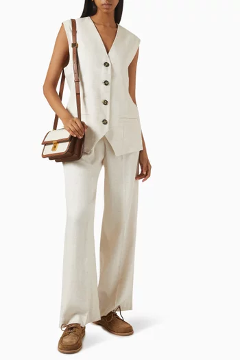 Palmer Waistcoat Top in Summer Tweed