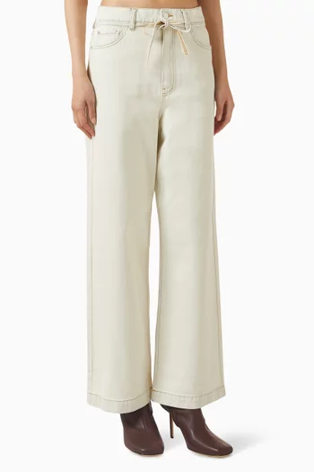 Elijah Wide-leg Jeans in Denim