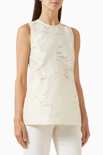 Ash Semi-sheer Top in Cotton Blend