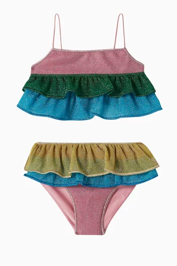 Osemini Ruffle Bikini Set in Lurex