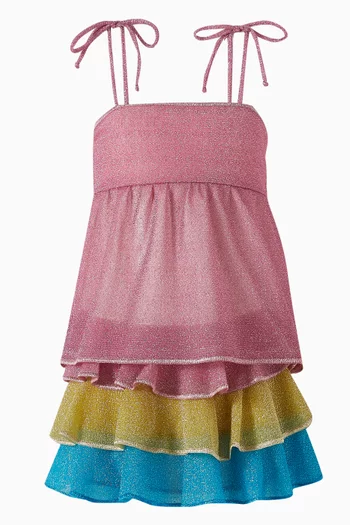 Lumiére Volant Mini Skirt in Lurex