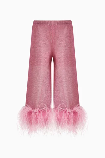 Lumiere Plumage Pants in Stretch Lurex
