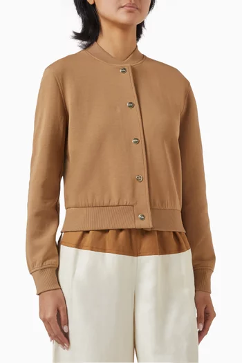 Barbara Bomber Jacket in Scuba Jersey