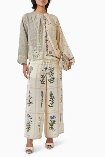 Lory Printed Pants in Silk