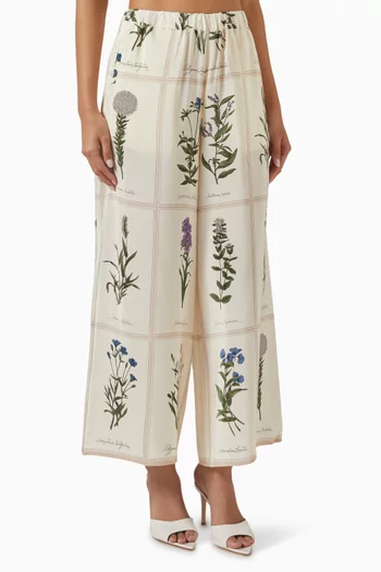 Lory Printed Pants in Silk
