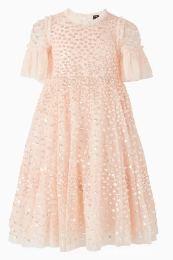 Scatter Dot Flared Dress