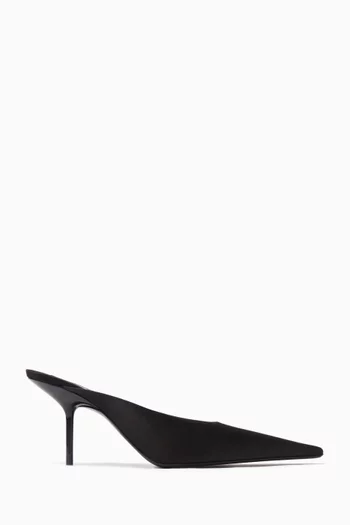 Sloan 75 Mules in Satin