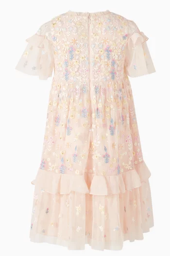 Floral-embroidered Dress