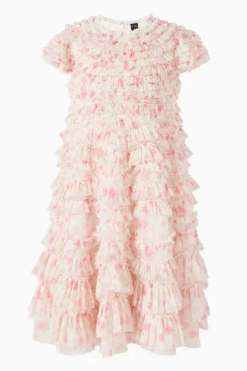 Rose Ditsy Ruffle Dress