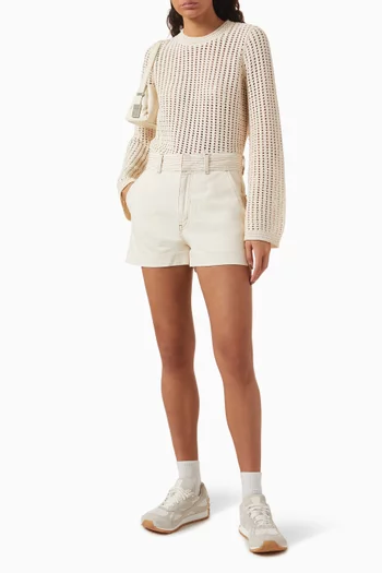 The Crochet Bell Sweater in Mercerised Cotton