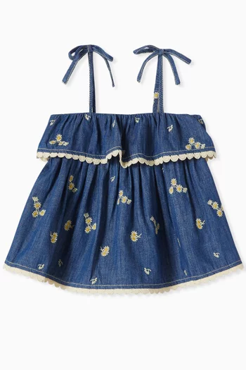 Lucky Daisy Top in Denim