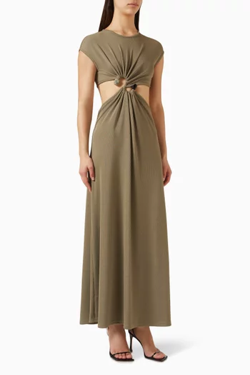 S-buckle Tank Maxi Dress