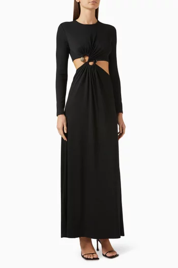 S-buckle Cut-out Maxi Dress