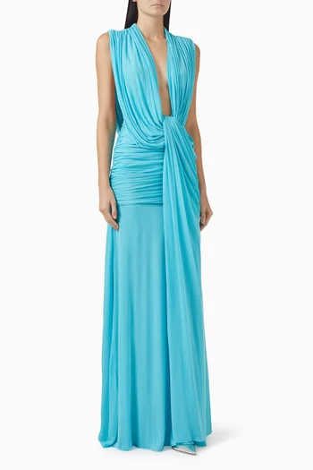 Ripple Drape Gown in Jersey