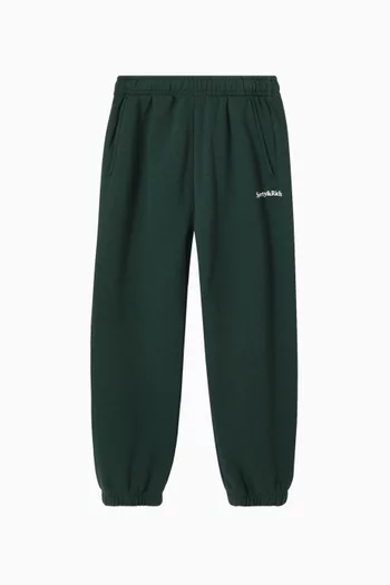 Serif Logo Sweatpants in Cotton-fleece
