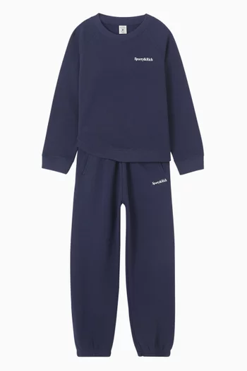 Serif Logo Sweatpants in Cotton-fleece